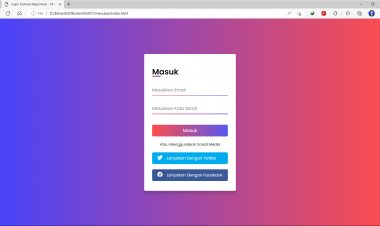 Source Code Form Login Ungu Gradient HTML CSS